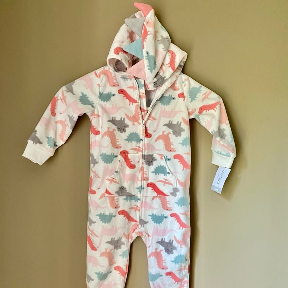 Carter's Other - Carter’s Baby Girls Dinosaur Winter Jumpsuit